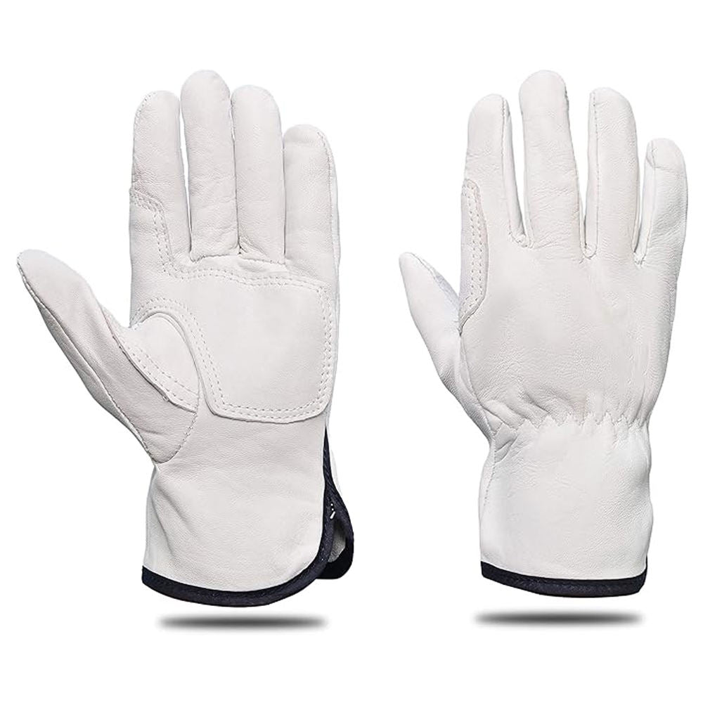 Premium Goat Grain Leather Rigger Gloves Comfortable Protective Work Gloves With Reinforced Palm And Cuff