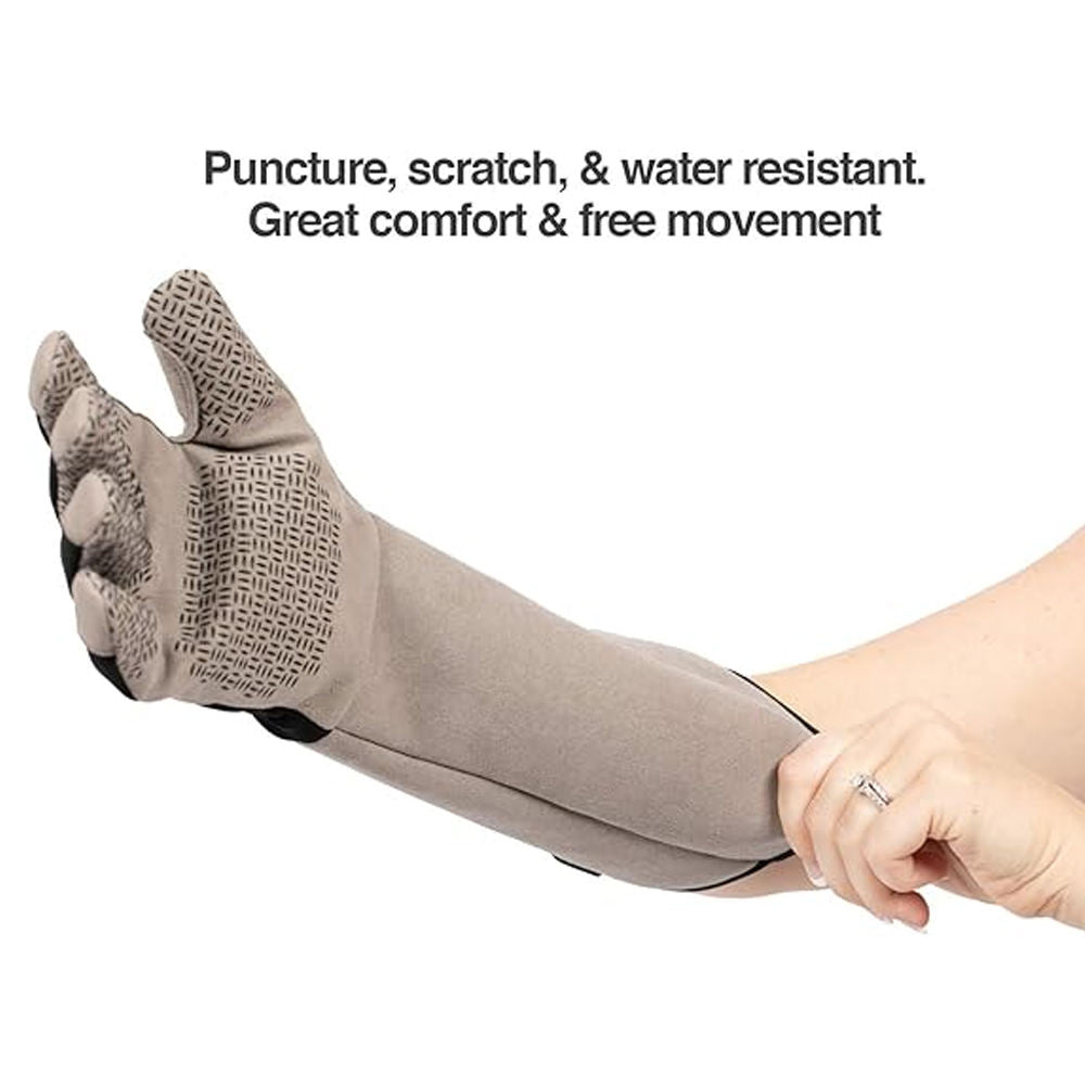 Animal Handling Gloves Bite Proof Double Leather Padding Cat Dog Scratch Snake Bite Gloves