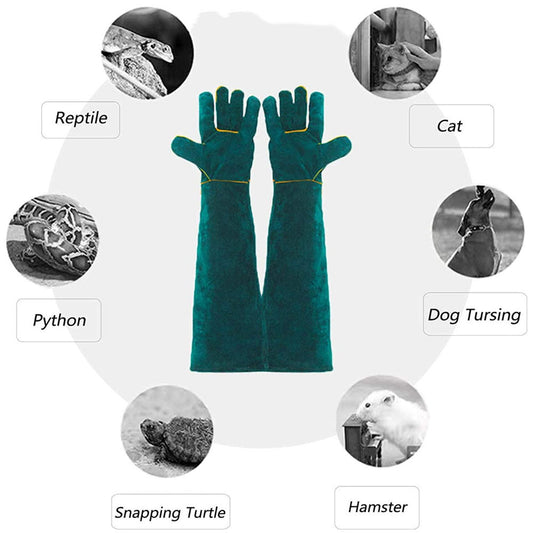 Animal Handling Gloves Bite Proof,60CM Durable Bite Resistant Gloves For Handling Bird Snake Parrot Lizard