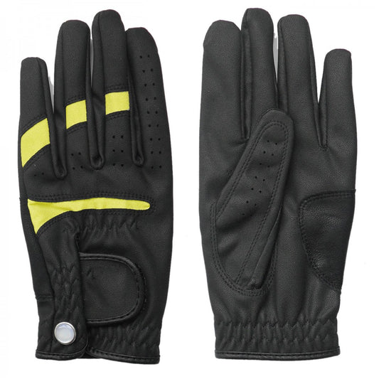 Custom Logo Personalised Black Leather Golf Gloves