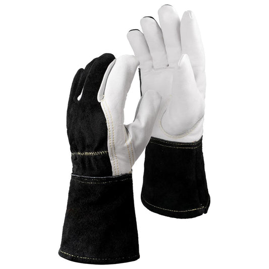 Goat Skin Leather Rigger Gloves Industrial Protective Work Gloves With Strong Grip & Reinforced Stitching