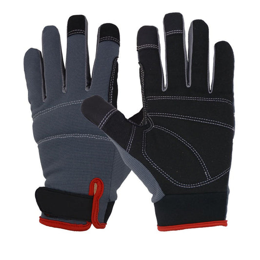 OEM Manufacture High Quality Latest Design Working Wear Gloves Synthetic Leather Mechanic Safety Gloves