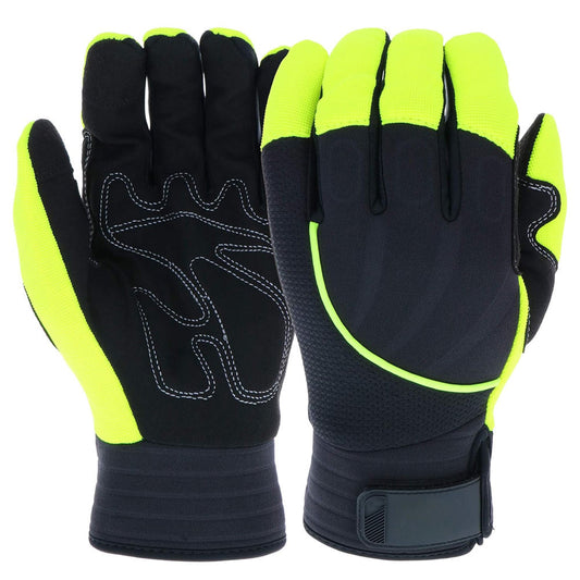 Synthetic Palm Gloves Touchscreen Adjustable Strap OEM Manufacture Latest Design Work Wear Safety Gloves