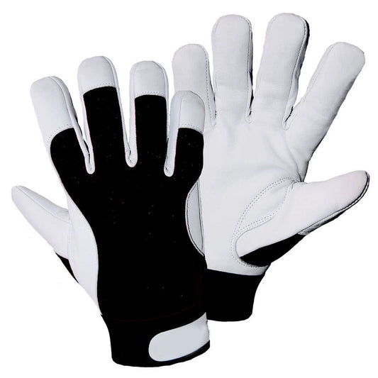 White With Black Color Contrast OEM ODM Supplier Factory Rate Unique Design Best Material Assembly Gloves